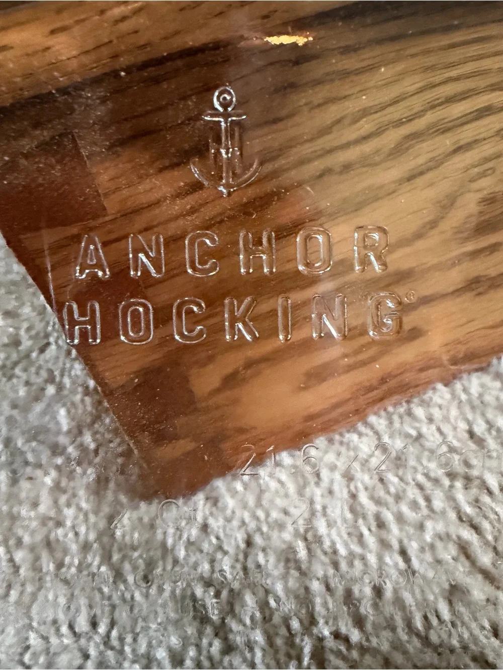 Anchor Hocking Brown Clear Glass Wall Decor